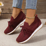 Breakj New Casual Women's Sneakers Large-Size Flying Mesh Lace Sports Single Shoes