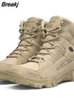 Autumn Winter Military Boots Outdoor Male Hiking Boots Men Special Force Desert Tactical Combat Ankle Boots Men Work