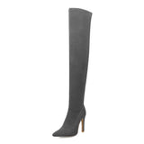 INS 31-43 Sexy red Thigh High Boots Women 2020 over the knee boots ladies pointed toe High Heels shoes