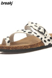 2023 New Women Summer Cork Slippers Casual Slip on Beach Outside Slides Flip Flops