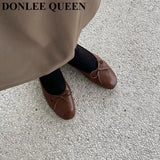 Fashion Leopard Flats Shoes Women Flat Ballerina Casual Slip On Soft Moccasin Round Toe Shallow Female Boat Shoe Dress