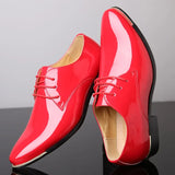 Men Dress Shoes Patent Leather Men's Formal Shoes Luxury Fashion Groom Wedding Shoe Male Oxford Shoes Plus Size