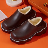Winter Keep Warm Home Slippers for Women Waterproof Thick Platform Cloud Slippers Woman Non Slip Cotton Shoes