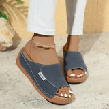 Breakj Summer New Slope And Slippers Women Thick Bottom Lady Cool Drag Casual Lightweight Large Size Ladies Ladies