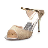 Breakj One Word Fishmouth Sandal Korean Version Nightclub Open Toe Lady Tall Heel Slippers Plus