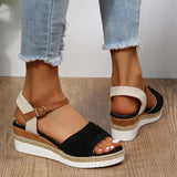Ankle Strap Platform Sandals Women 2022 Open Toe Wedges Heels Sandals Woman High Heeled Summer Sandalias Plus Size
