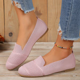 Breakj Size Casual Shoes Female Spring And Summer New Single Shoes Round Head Flat Fly Weave Lazy