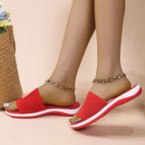 Wedge Slippers Women Shoes 2023 Woman Sandals Mesh Roman Flat Slippers Casual Beach Outdoor Shoes Sandales Plus Size