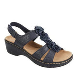 Breakj Summer Sandals New Hollow Slope And Fish Mouth Flowers Leisure Comfortable Sandals Women Large
