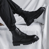 Breakj Boots Male British Style Black Fashion Ankle Boots