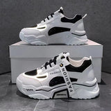 Casual Women's Sneakers Lace Up Platform Shoes Woman For Thick Soled Vulcanize Shoes Comfortable