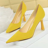 Shoes Fashion Women Pumps Pointed Toe Kitten Heels Stone Pattern High Heels Women Career Office Shoes Plus Size 42