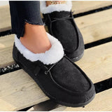 New Winter Cotton Shoes Plush Thickened Warm Single Shoes Large Size 43 Cotton