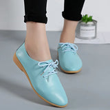 Leather Summer Loafers Shoes Women Casual Shoes Moccasins Soft Pointed Toe Ladies Footwear Women Flats Shoes