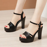 Model Catwalk High-Heel Thick-Heeled Sandals Women 2023 New Thick-Soled Waterproof Platform Fish Mouth Sandals