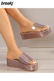 New Shoes for Women Basic Women's Slippers Summer Casual Slippers Women Wedges Shoes Ladies Platform Sandals Zapatos