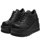 Punk Goth Platform Motorcycle boots Wedges Women's Boot Lace Up Trendy INS Hot Sale Chain 2022 Casual Luxury Women's