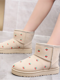 Cute Shoes Women Boots Shoes Winter Boots Snow Booties Black Platform Shoes Ankle Boots Plush Warm