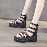 Platform Shoes Women's Sandals Summer 2023 High Heels Beach Elegant Roman Sandles Girls Party Footwear Free