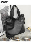 Capacity Fashion Men Shoulder Bag PU Leather Women Soft Caual Storage Sports Fitness Tote