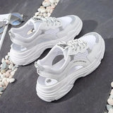 Fashion Mesh Breathable Women Dad Shoes Summer Hot Sale Light Minimalist Hollow Sports Sandals Large