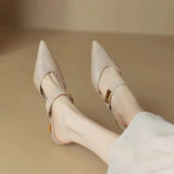 Fashion Women's Shoes Slingbacks Pumps Summer New Dress Ladies High Heel Shoes Elegant Pointed Toe Slippers Zapatos