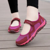 women Large size shoes 2023 hollow mesh soft sole casual shoes non slip flat shoes light sneakers women Zapatos De