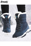 Women Boots Non-slip Waterproof Winter Ankle Snow Boots Women Platform Winter Shoes with Thick Fur Botas Mujer thigh high