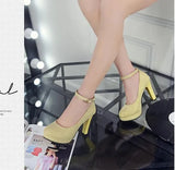 Work Shoes Women Black Pumps 2020 Spring Casual Shoes Female High Heels White/red Weding Shoes 34 40 Plus Size
