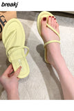 Shoes 2023 New Basic Women's Slippers Summer Outdoor Beach Slippers Female Simple Clip Toe Shoes for Women Zapatos