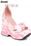 Brand New 2023 Spring Summer Platform Wedges Sandals Chunky High Heel Fashion Woman Shoes Sandals Walking