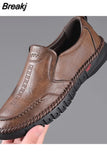 Sneakers Men's Summer Handmade Leather Shoes Outdoor Wear-resistant and Comfortable Driving Business Leather