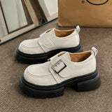 Student Shoes Girl Lolita Shoes Vintage PU Leather Platform Mary Janes Shoes Womens Japanese Style JK Uniform
