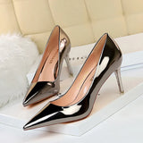 Breakj Fashion Metal Heel Heels Women's Shoes High Heel Shallow Pointed Sexy
