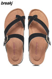 2023 New Summer Unisex Beach Cork Slippers Casual Women Men Nubuck Leather Solid Color Non-slip Flip Flops