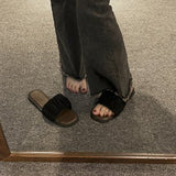 Flat Slippers In The Summer Of 2024 Women Wear Flip-Flops, Flat Heels, Pregnant Women's Comfortable And Fashionable Square-Toe