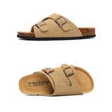 New Summer Men Cork Slipper Non-slip Casual Beach Women Outside Slide