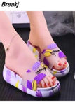 Soft Womans Sandals Outside Summer Womans Home Slippers Indoor Flat Non-slip Bath Bathroom Ladies Slides Beach Casual