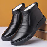 shoes PU Leather Shoes Men Winter Boots Warm Cotton Shoes for Cold Winter Cow Leather Men Ankle Boots Male