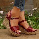 for Women 2023 Hot Sale Peep Toe Women's Sandals Summer Fashion Wedge Sandals Casual Daily Sandals Ladies Zapatos