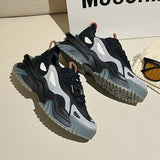 Size 35-40 Casual Sneakers Real Leather High Heels Shoes For Women Summer 2023 Fashion Platform Pumps Chunky
