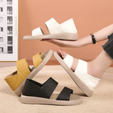 Breakj Plus Size 2024 Summer New Fairy Wind Soft Bottom Sandals Two Wear Back Bag With Roman Beach Sandals