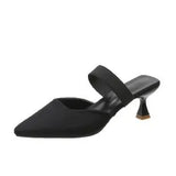 And Autumn Wear Shoes Women's Pointed Half Slippers New Fine Heel High-Heeled Shoes Head Cool Drag Large