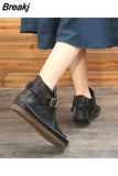 New Fashion All-match Women's Boots Solid Color Temperament Spring and Autumn Without Lace-up Sleeve Shoes for