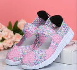 Sneakers 2020 New Fashion Breathable Weaving Casual Shoes Woman Comfortable Flats Sneakers Women Shoes Zapatos De