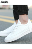 All-Match Men's Soft-Soled Comfortable Casual White Shoes Solid Color Non-Slip Wear-Resistant Vulcanized Shoes for