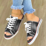 Women Sandals Summer Canvas Slippers Woman Comfortable Flat Denim Female Sandal Ladies Shoes Sandalias