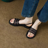 New Women's Flat Bottom Roman Strap Sandals with Non Slip Rubber Soles Fashion Women's