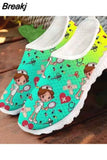 Flat Shoes Women Print Breathable Sneakers Slip-on Light Non-slip Flats Ladies Soft Bottom Loafer Casual Sports