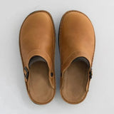 Fashion Men Slippers Flat Wedge Heel Square Toe Shallow Mouth Men's Casual All-match Outdoor Sports or Indoor Home